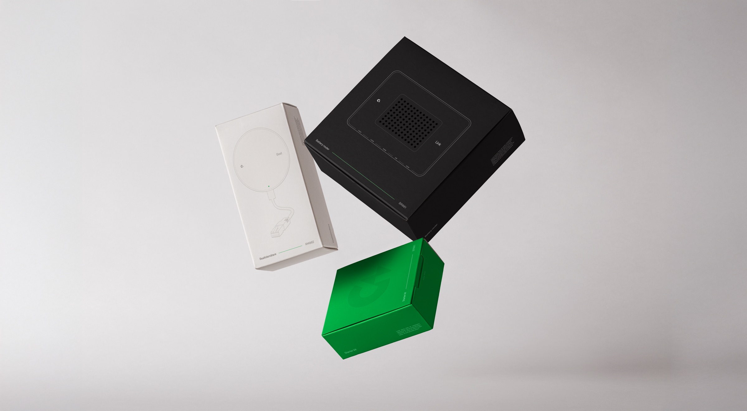 Greenely product boxes