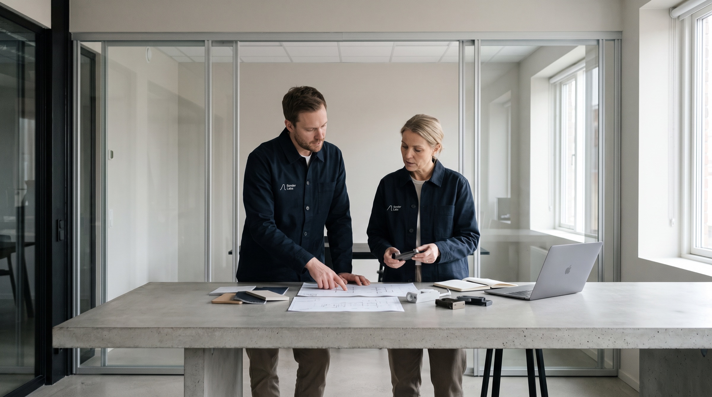 Sonder Labs team at work in the office